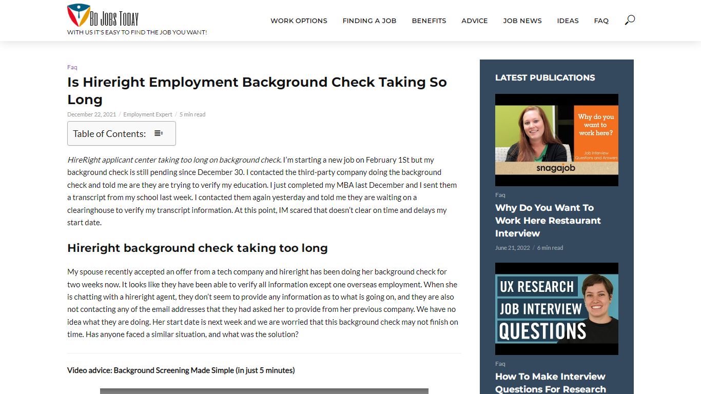 Is Hireright Employment Background Check Taking So Long