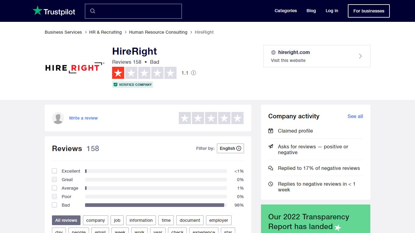 Read Customer Service Reviews of hireright.com - Trustpilot